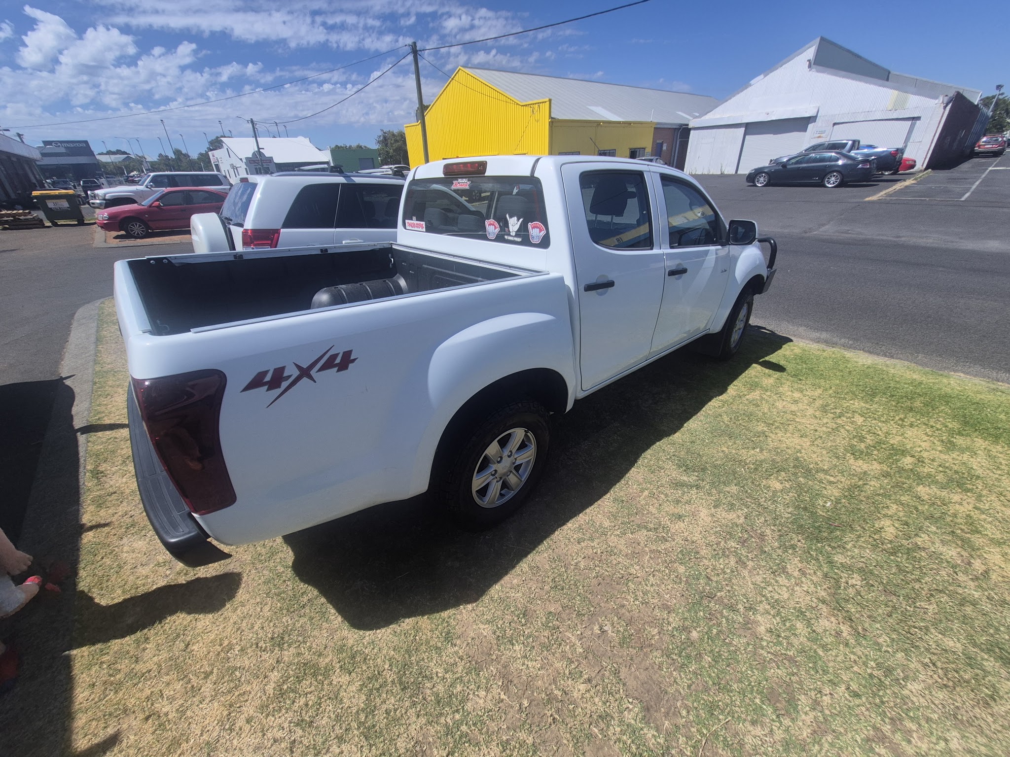 A 4x4 ute outside the P & D Autos workshop on Stone Street, Bunbury